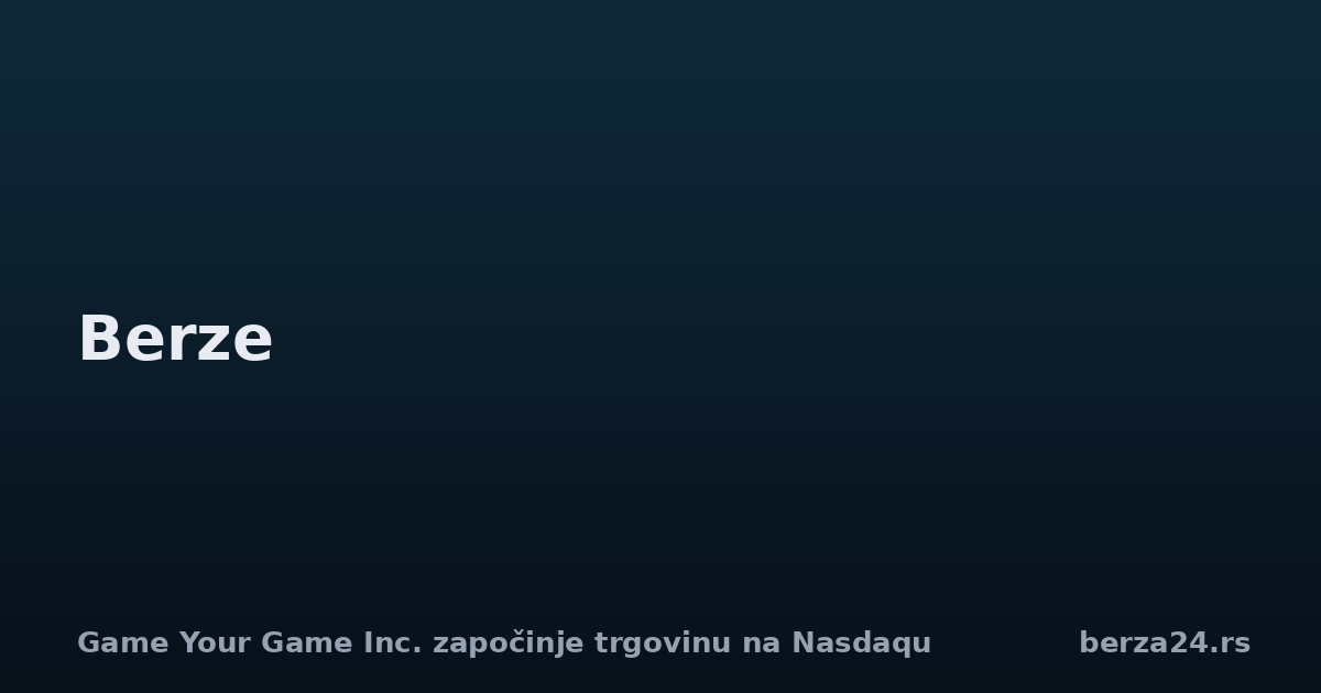Game Your Game Inc. započinje trgovinu na Nasdaqu