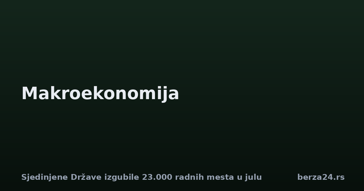 Sjedinjene Države izgubile 23.000 radnih mesta u julu